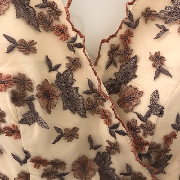 ASOS Petite Floral Midi Dress | Size: 2 | Color: Beige NWT - Picture 8 of 16